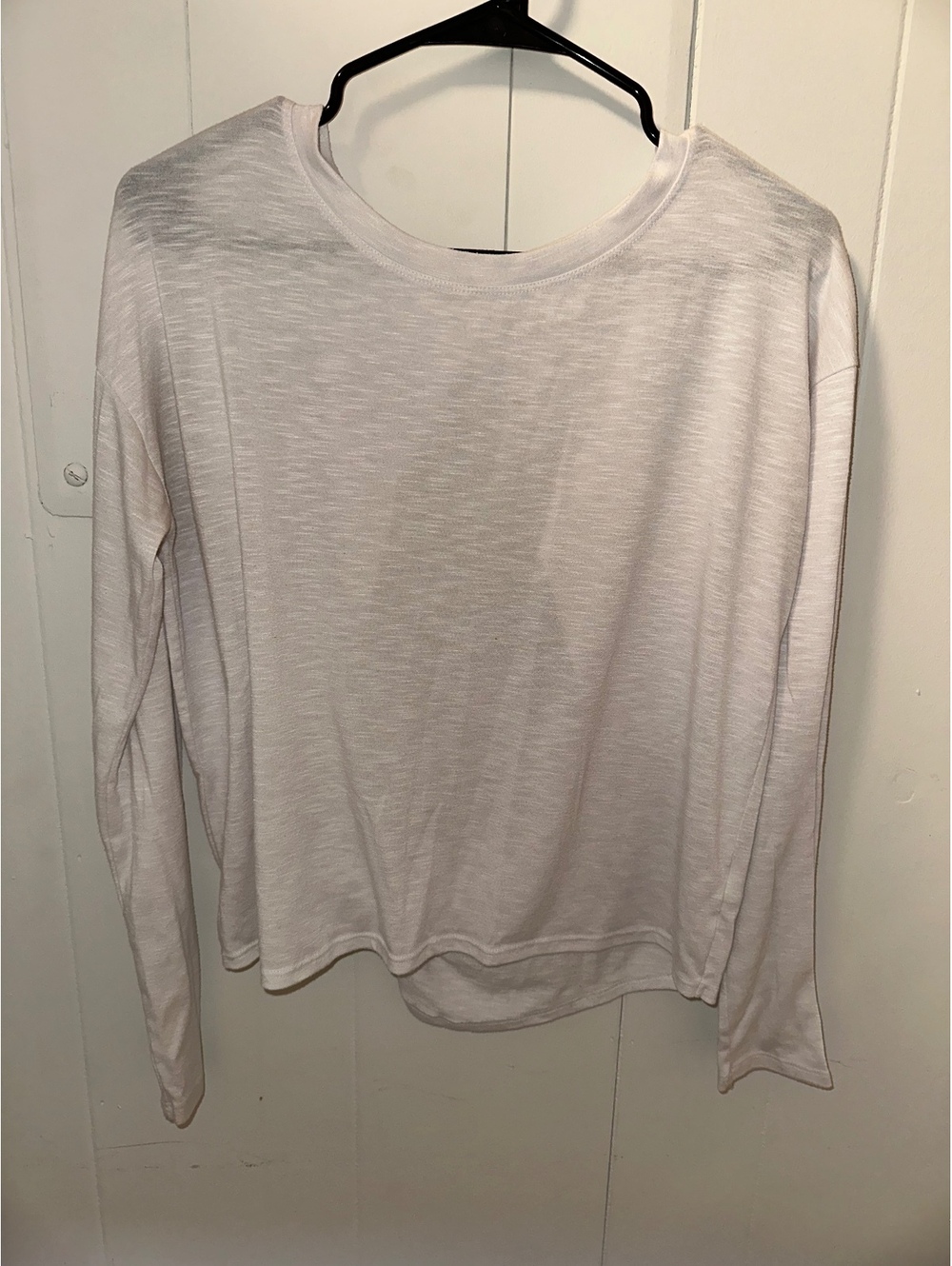 Athleta Women's Long Sleeve White Open Back Knot Top Size Large